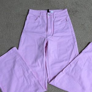H&M Pink Wide Leg Jeans